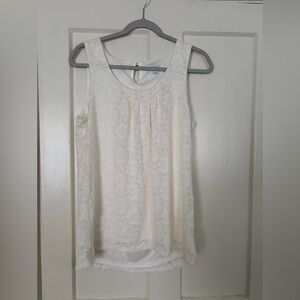 Ellen Tracy White Tank Top